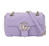 Small GG Marmont, &pound;995, Handbags, Purple, Leather, Front view
